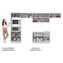 Ver imagem 6 de Armário Cozinha Acordes 100% Mdf com Balcão e Portas Branco