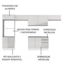 Ver imagem 4 de Armário Cozinha Acordes 100% Mdf com Balcão e Portas Branco