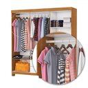 Ver imagem 6 de Guarda-roupa Solteiro Aurora 6 Portas 2 Gavetas 22116 Cinamomo/branco - Carioca Móveis
