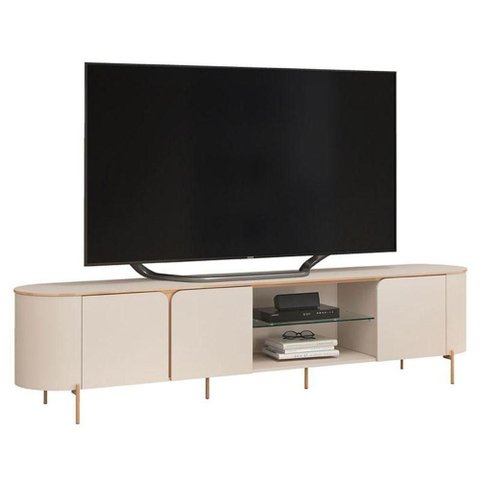 Rack Bancada para Sala Ariana Off White – Dj Móveis