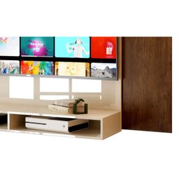 Painel Suspenso para Tv até 42 Polegadas Odessa Off White/freijó - 3