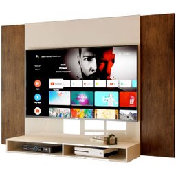 Painel Suspenso para Tv até 42 Polegadas Odessa Off White/freijó - 1