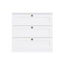 Ver imagem 4 de Cômoda 79 Cm X 77 Cm para Quarto com 3 Gavetas 100% Mdf Cor:branco Fosco
