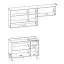 Ver imagem 7 de Cozinha Modulada Completa 3 Peças 7 Portas 2 Gavetas com Balcão Pia Criare