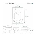 Ver imagem 2 de Tampa Vaso Sanitário Mdf Laqueado Carrara Deca Sicmol Assento Sanitário Laqueado Cromado Carrara Dec