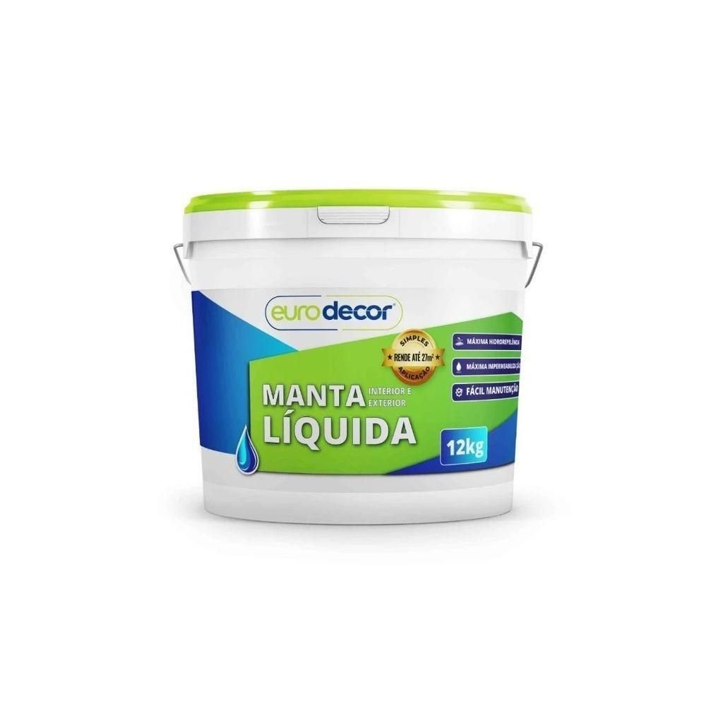 Manta Líquida - Branco 12kg contra Infiltração Trincas Fissuras ...