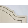 Cabeceira Casal Curva Dupla Tacha Luxo Estofada Com Tachas - 140x60cm Veludo Bege - 2