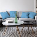 Ver imagem 7 de Kit 4 Capas Almofadas Decorativas Lisas 45x45 ID Decor :15 Azul Bebê