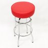 Banqueta Bar Alta Giratória Cromada Assento Vermelho - Poltronas do Sul - 2