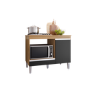 Ver imagem 1 de Balcão Cozinha para Cooktop e Forno Microondas Carla Amendoa Preto