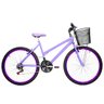 Bicicleta Feminina Aro 26 Mtb Alumínio Colorido 18 Marchas Flexbikes Lilás e Violeta - 1