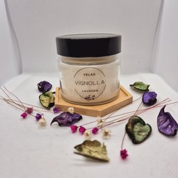 Velas Aromática com Porta Velas de Madeira Kit Presente Vela:cubo de Vidro - 5