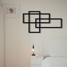 Quadro Decorativo De Parede Em Mdf 6mm Retângulos Abstratos - 1