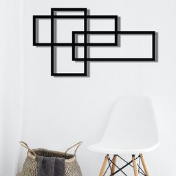Quadro Decorativo De Parede Em Mdf 6mm Retângulos Abstratos - 5