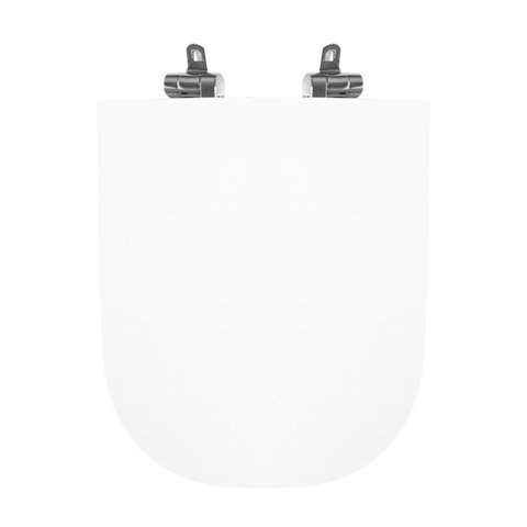 Assento Sanitário Poliéster para Louça Piano (deca) Slow Close Cromado (reb. Oculto) Branco