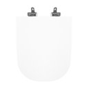 Ver imagem 1 de Assento Sanitário Poliéster para Louça Piano (deca) Slow Close Cromado (reb. Oculto) Branco