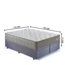 Ver imagem 3 de Base Box Baú Bipartido Casal 138x188 Suede com Colchão New 4 Estações Molas Ensacadas