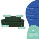 Ver imagem 5 de Kit Sofá 2 Lugares e 1 Poltrona Luxo Moderno Sala de Estar Linho Samuel