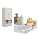 Ver imagem 2 de Quarto Infantil Cama Montessoriana, Cômoda e Guarda Roupas Lille Cj077 Arenas