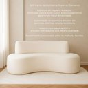 Ver imagem 4 de Sofá Apolo 2 Lugares 180cm Off White Bouclé Curvo Elegante Apolo