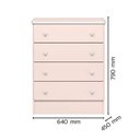 Ver imagem 2 de Cômoda Roupas Quarto Infantil Bebê 4 Gavetas Doce Sonho Cod.777