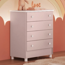 Ver imagem 3 de Cômoda Roupas Quarto Infantil Bebê 4 Gavetas Doce Sonho Cod.777