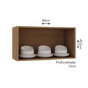 Ver imagem 3 de Armário Aéreo para Geladeira 2 Portas 80cm Vitra Luciane Móveis