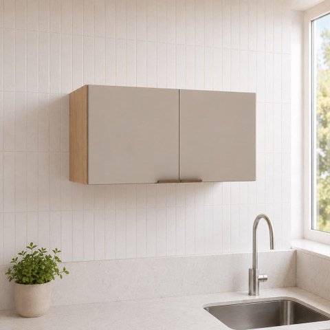 Armário Aéreo para Geladeira 2 Portas 80cm Vitra Luciane Móveis