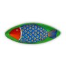 Prato Decorativo Oval De Cerâmica Peixe Laranja 32Cm - 1