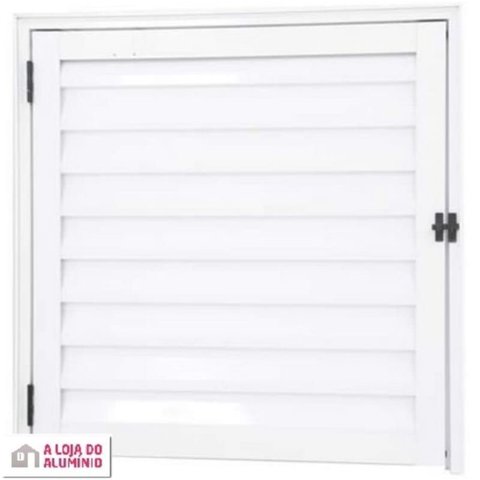 Porta de Aluminio Abrigo C/trinco Linha Premium:0,60 X 0,60/branco/direita