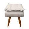 Puff Decorativo Opalla Retangular Pés Palito Bege Jylcrom - 5