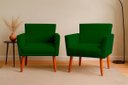 Ver imagem 2 de Kit 2 Poltrona Cadeira para Sala Confortável e Minimalista Paris em Suede