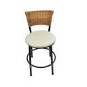 Ver imagem 3 de Kit 2 Banquetas Baixa de Cozinha Encosto Junco