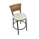 Ver imagem 4 de Kit 2 Banquetas Baixa de Cozinha Encosto Junco