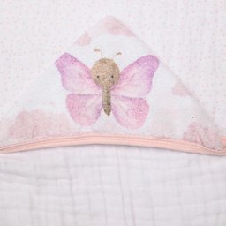 Toalha de Banho Bebe Soft Papi Amiguinhos: Borboleta Rosa - 3