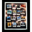 Ver imagem 1 de Quadro de Fotos Varal 55x45cm Branco + Pregadores + Led