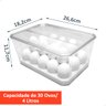 Organizador Porta Ovos Com Tampa Acrílico 30 Ovos Geladeira - 3