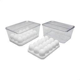 Organizador Porta Ovos Com Tampa Acrílico 30 Ovos Geladeira - 1