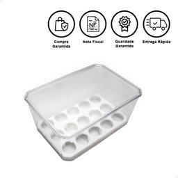 Organizador Porta Ovos Com Tampa Acrílico 30 Ovos Geladeira - 2