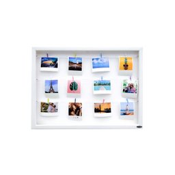 Quadro de Fotos Varal 40x55cm Branco + 10 Pregadores - 2 Quadro de Fotos Varal 40x55cm Branco + 10 Pregadores - 2