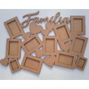 Ver imagem 1 de Quadro Painel Família 11 Fotos Em Mdf Crú