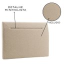 Ver imagem 4 de Cabeceira Monaco Cama Casal Moderna 140cm:palha