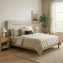 Ver imagem 1 de Cabeceira Monaco Cama Casal Moderna 140cm:palha