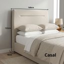 Ver imagem 2 de Cabeceira Monaco Cama Casal Moderna 140cm:palha