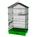 Ver imagem 1 de Gaiola Travas Plásticas Malha Fina para Periquito Quatiguá:preto+verde