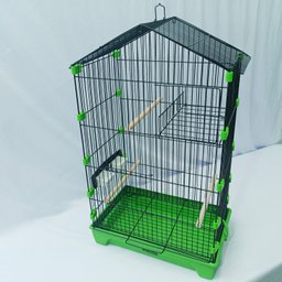 Gaiola Travas Plásticas Malha Fina para Periquito Quatiguá:preto+verde - 3