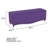 Calçadeira Estofada Yasmim 90cm Solteiro Corano Roxo - Adj Decor - 3
