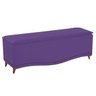 Calçadeira Estofada Yasmim 90cm Solteiro Corano Roxo - Adj Decor - 1
