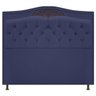 Kit Cabeceira e Calçadeira Yasmim 140 cm Casal Corano Azul Marinho - ADJ Decor - 2