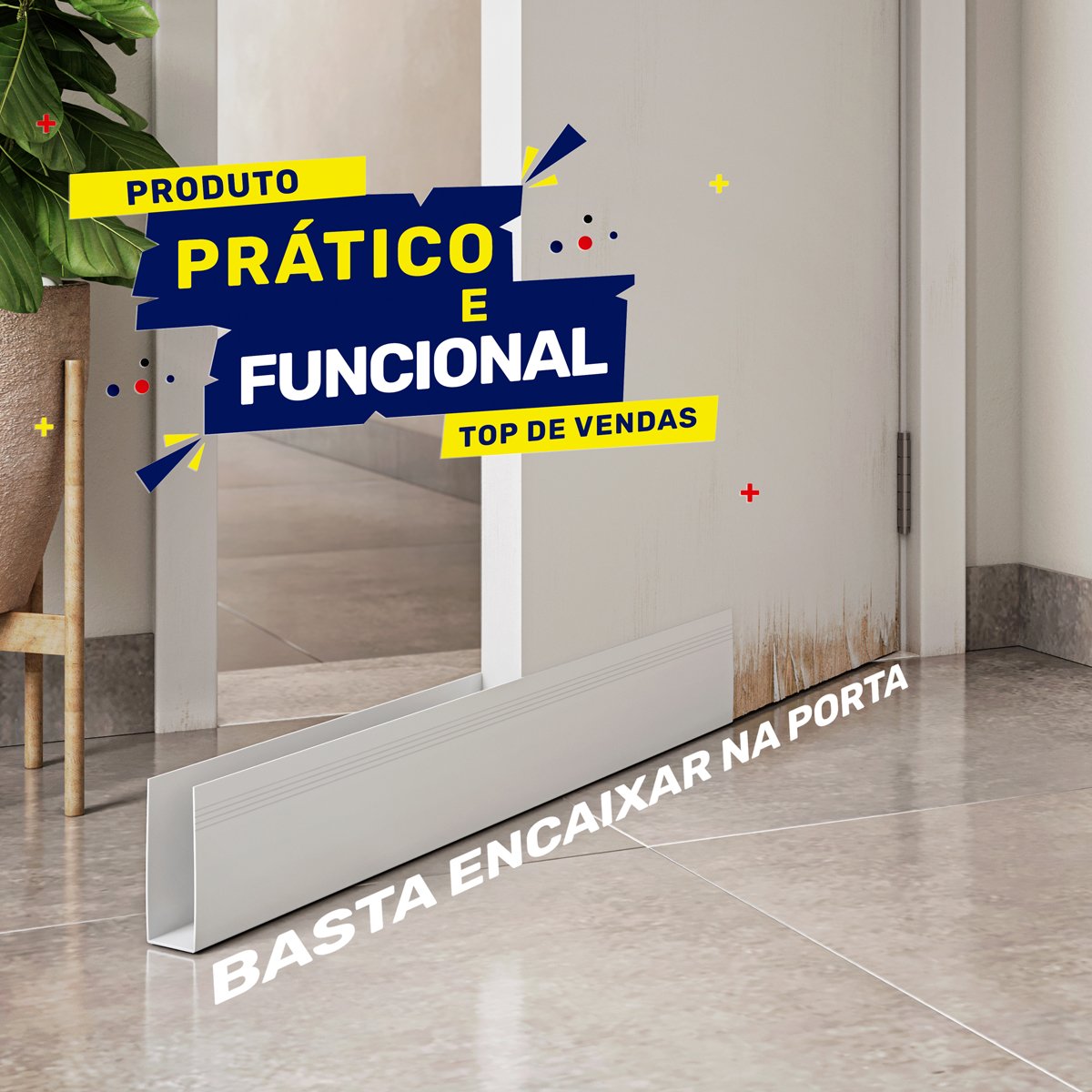 Protetor Saia de Porta Facilit 60cm Branco - 2